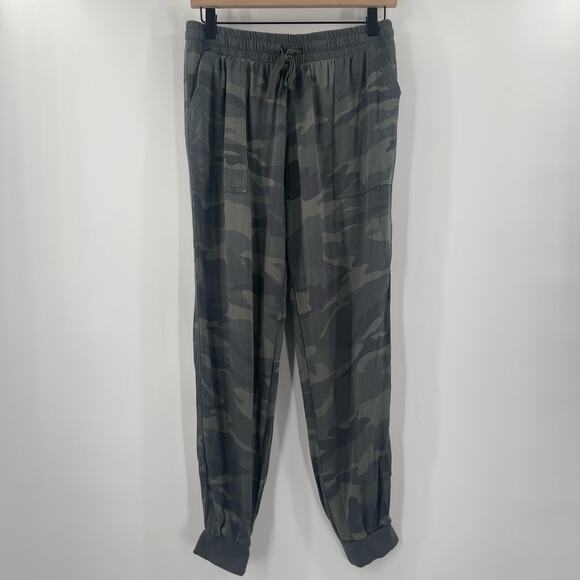 SANCTUARY Jogger Pants Size Small Camo Camouflage Green Elastic Waist Casual - Picture 13 of 13